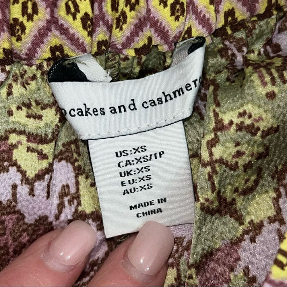 Cupcakes & Cashmere silk like pull on wide leg floral Palazzo Pants- NWOT- XS - Picture 11 of 12
